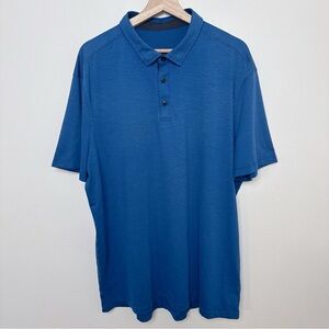 Lululemon Mens XL Evolution Polo Short Sleeve Blue Shirt